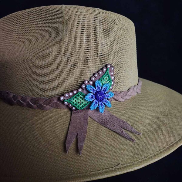 Toquilla para sombrero con detalle en chaquira personalizada