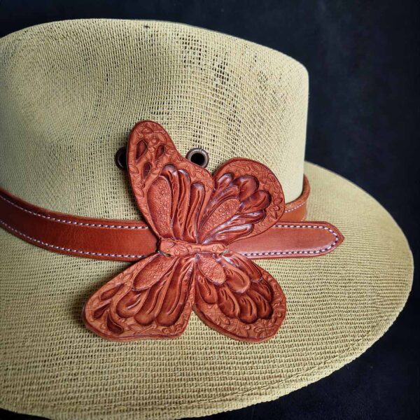 Toquilla para sombrero mariposa cincelada personalizada